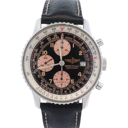 Breitling Navitimer Stainless Steel 41mm Black Chronograph Dial Watch Ref# A13019 - Happy Jewelers Fine Jewelry Lifetime Warranty