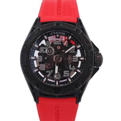 CVSTOS Challenge-4 Jetliner SL Black Steel 45mm Skeletonized Dial Watch Ref# CVR45-JET BST - Happy Jewelers Fine Jewelry Lifetime Warranty
