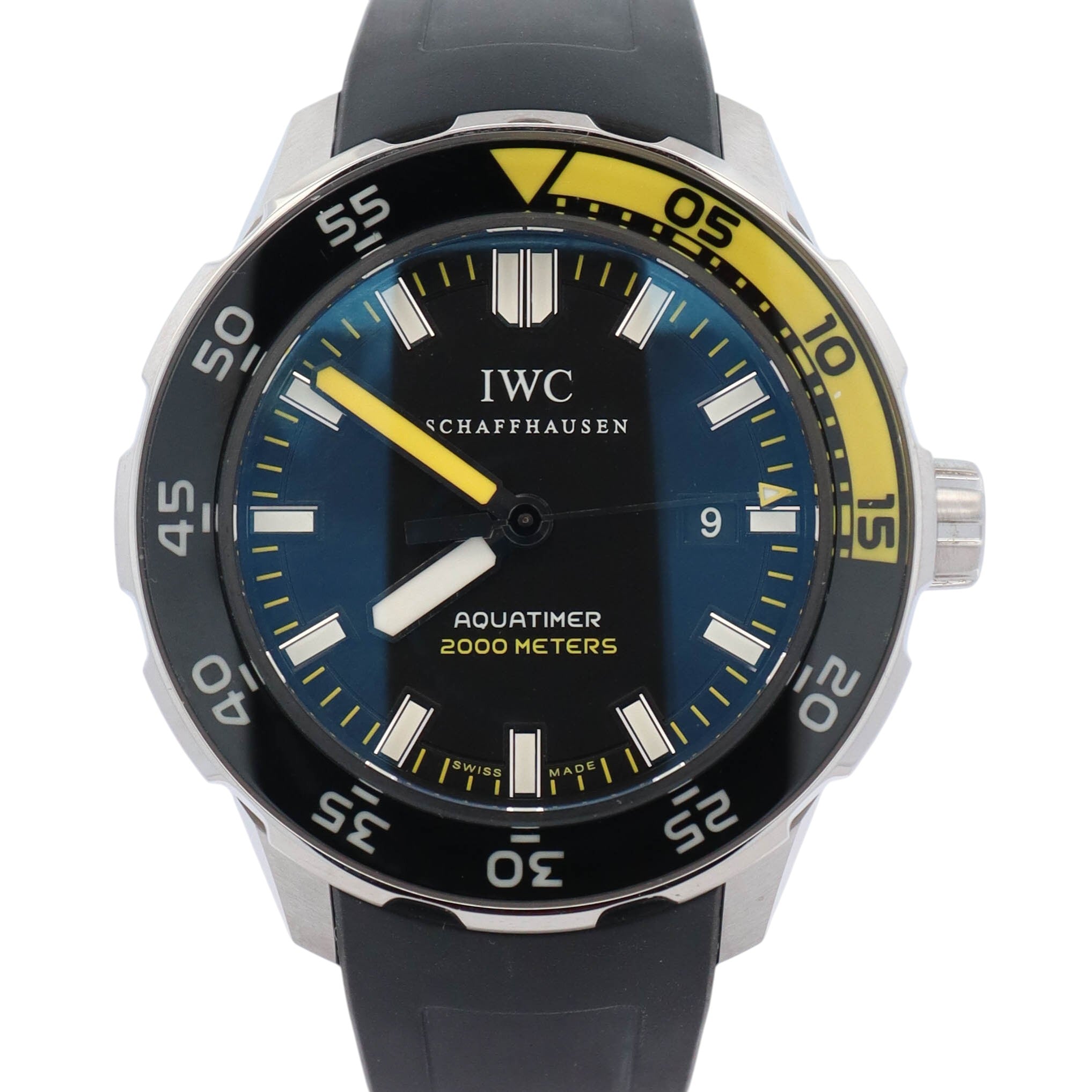 IWC Aquatimer Stainless Steel 44mm Black Dial Watch Ref# IW356802 - Happy Jewelers Fine Jewelry Lifetime Warranty