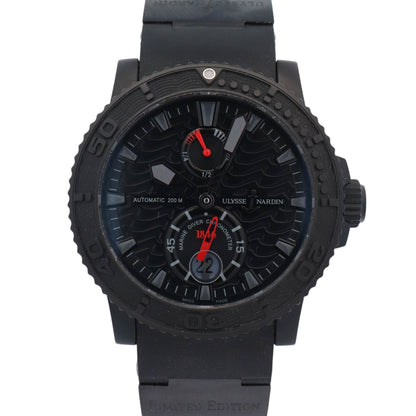 Ulysse Nardin Marine Black Ocean 42.7mm Black DLC Coated Stainless Steel Black Dial Watch Ref# 263-38LE-3 - Happy Jewelers Fine Jewelry Lifetime Warranty