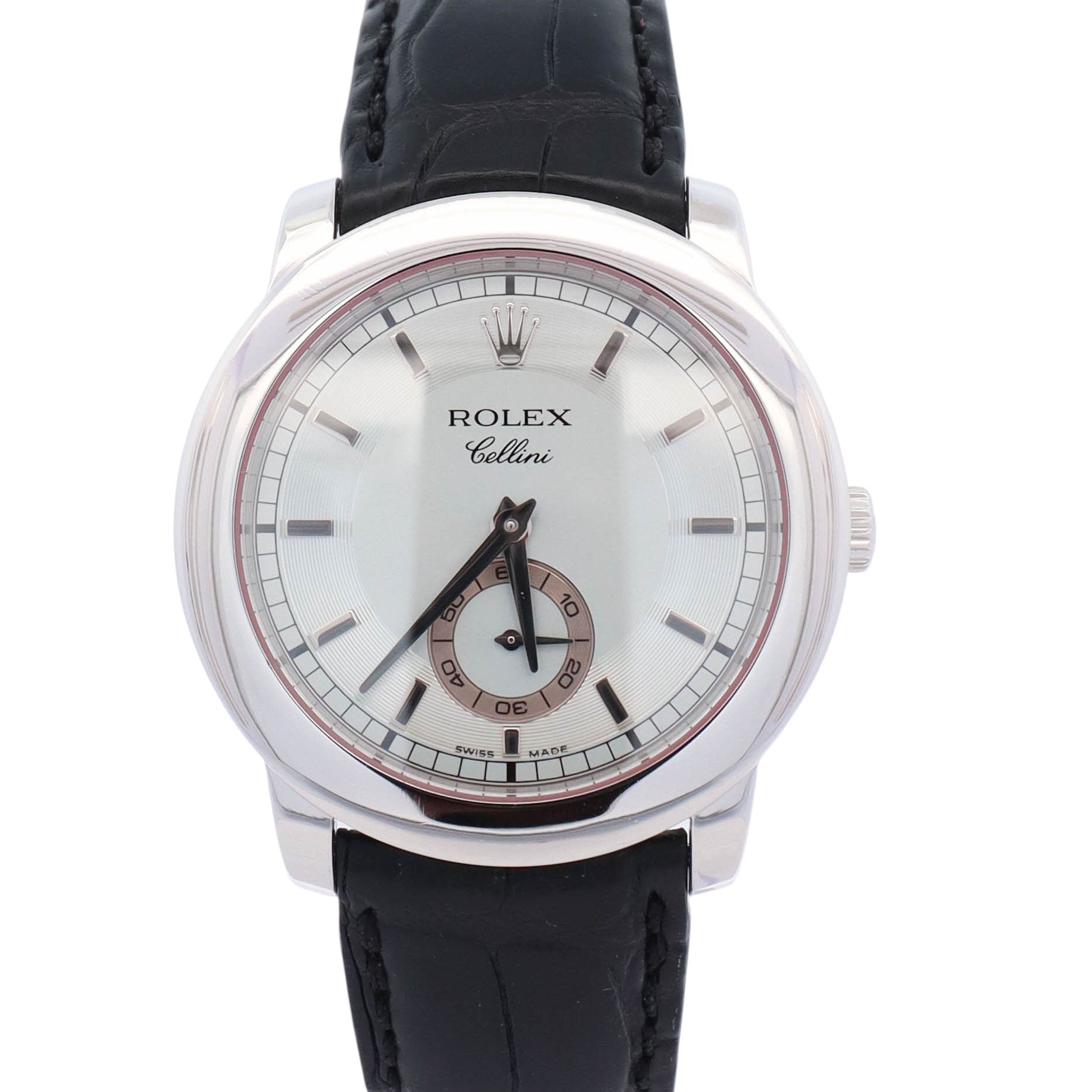 Rolex Cellini Platinum 38mm Ice Blue Dial Watch Ref# 5241/6 - Happy Jewelers Fine Jewelry Lifetime Warranty