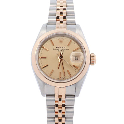 Rolex Datejust Two Tone Yellow Gold Stainless Steel 26mm Champagne Dial Watch Ref# 69163 - Happy Jewelers Fine Jewelry Lifetime Warranty