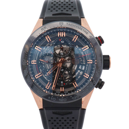 Tag Heuer Carrera Heuer 01 Chronograph 43mm Skeletonized Chronograph Dial Watch Ref# CAR205A.FT6087 - Happy Jewelers Fine Jewelry Lifetime Warranty
