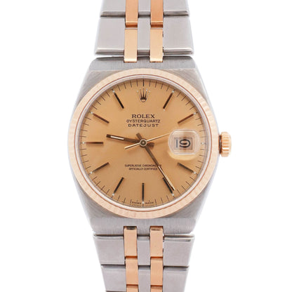 Rolex Datejust 36mm Champagne Stick Dial Watch Ref# 17013