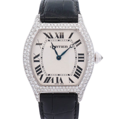 Cartier Tortue 43mm Ivory Dial Watch Ref# WA503851 - Happy Jewelers Fine Jewelry Lifetime Warranty