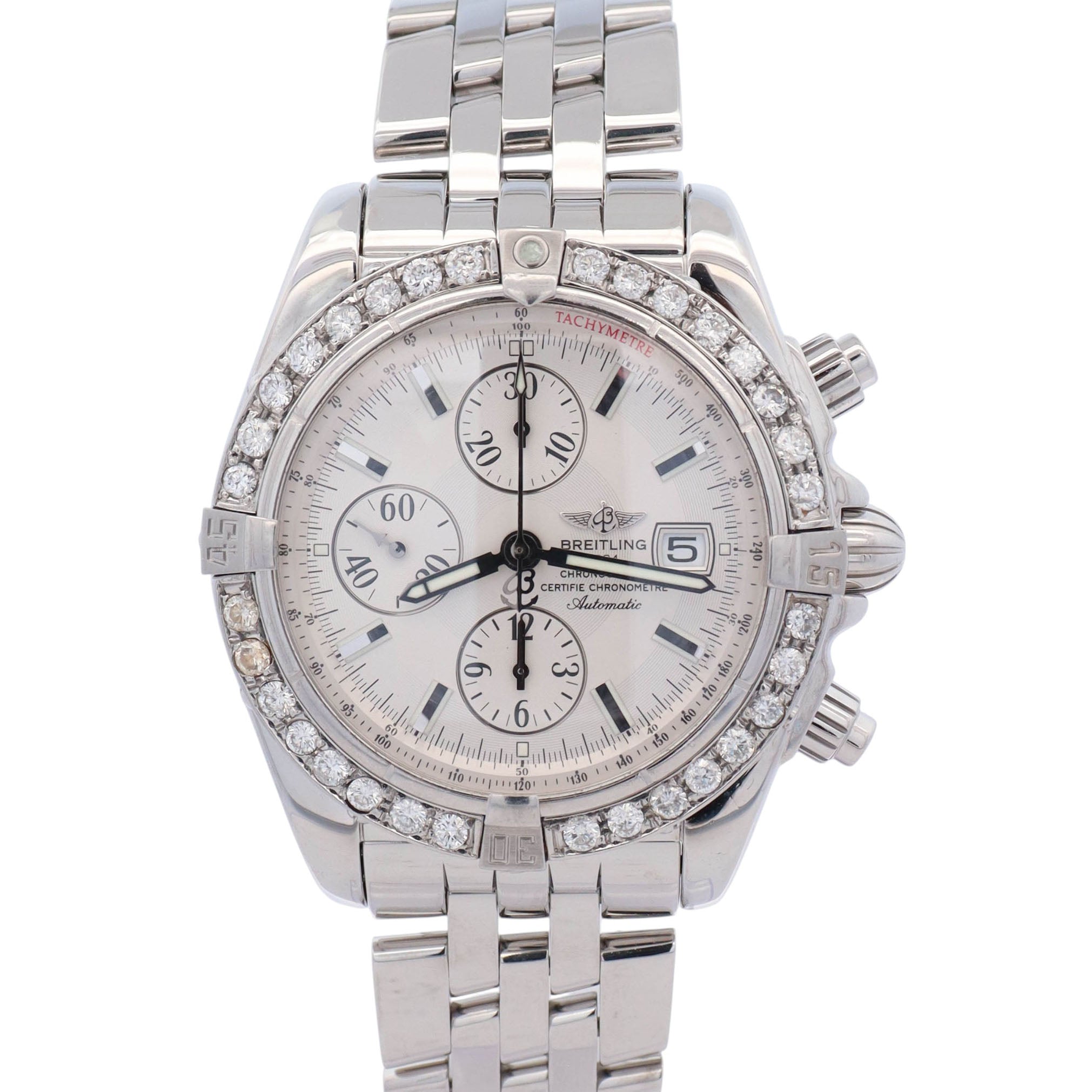 Breitling Chronomat 43mm MOP Dial Watch Ref# A13356