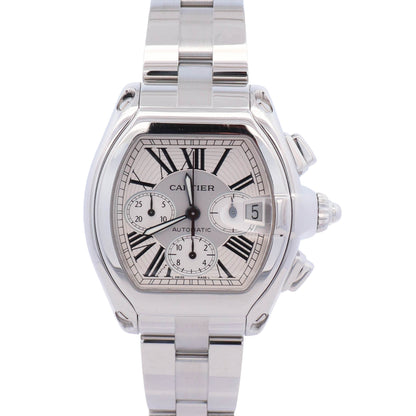 Cartier Roadster 48mm Silver Dial Watch Ref# W62019X6 - Happy Jewelers Fine Jewelry Lifetime Warranty