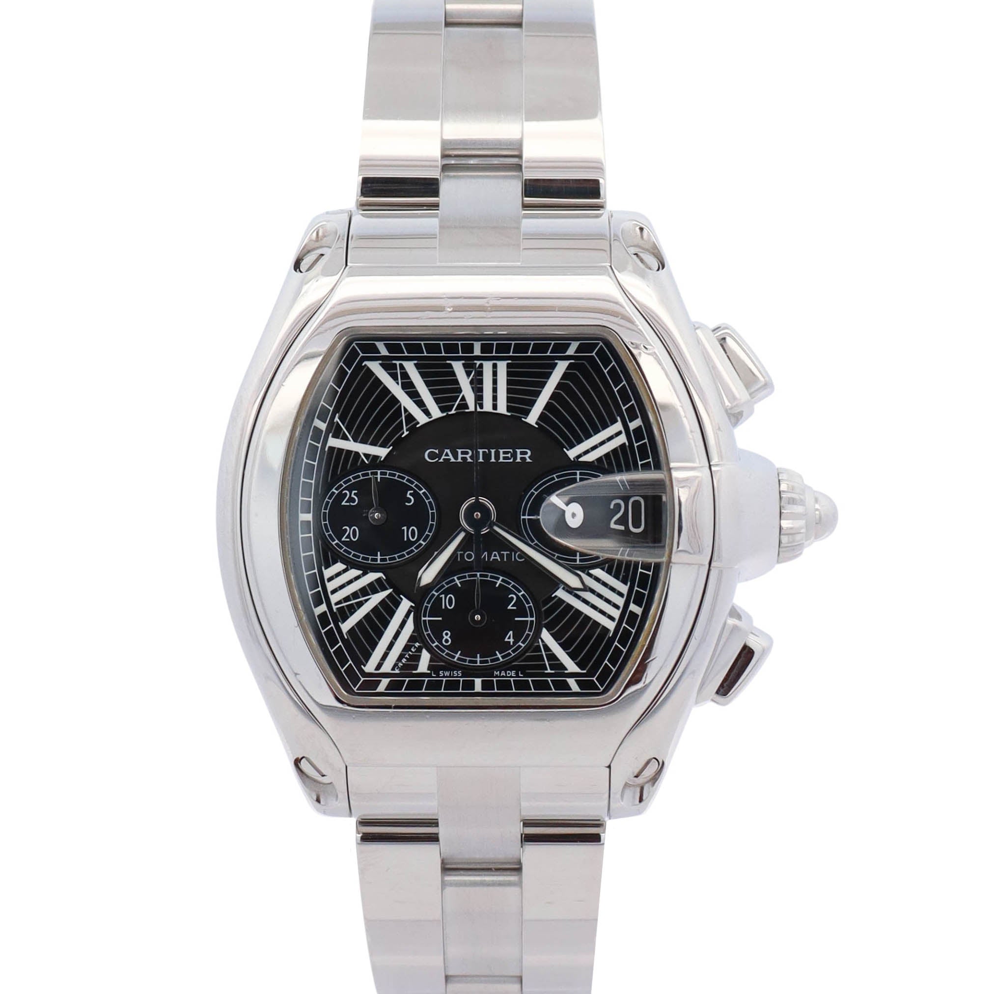 Cartier Roadster 43mm Black Dial Watch Ref# W62020X6 - Happy Jewelers Fine Jewelry Lifetime Warranty