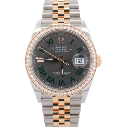Rolex Datejust 36mm Wimbledon Dial Watch Ref# 126283RBR - Happy Jewelers Fine Jewelry Lifetime Warranty