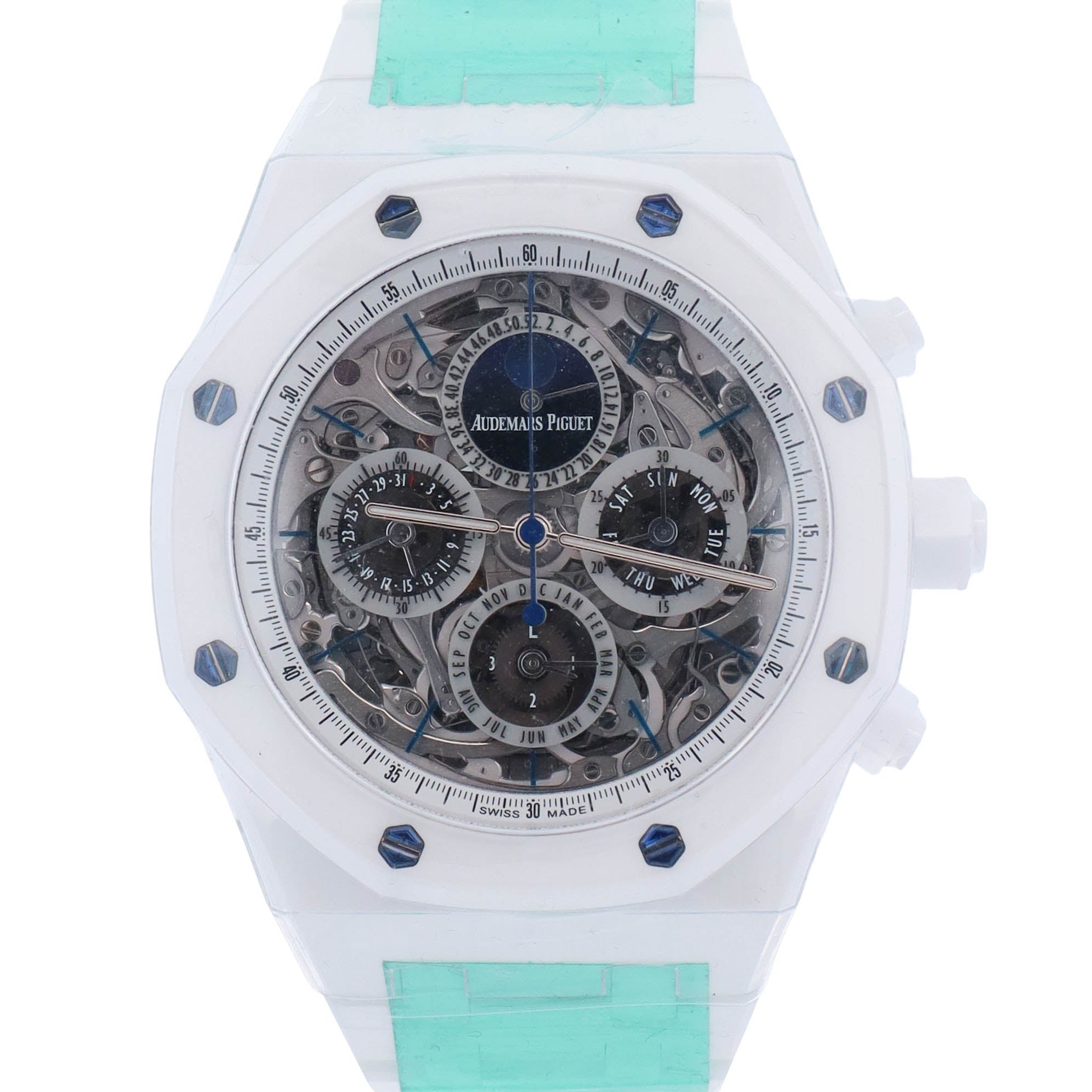 Audemars Piguet Royal Oak Gran Complications Minute Repeater 44mm Skeleton Chronograph Dial Watch Ref# 26582CB.OO.A010CA.01 - Happy Jewelers Fine Jewelry Lifetime Warranty