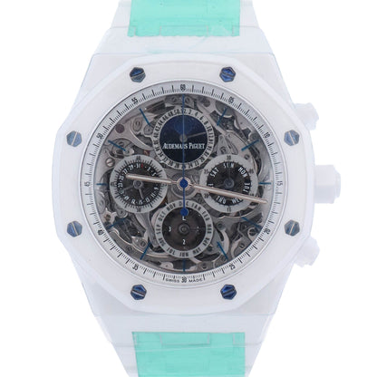 Audemars Piguet Royal Oak Gran Complications Minute Repeater 44mm Skeleton Chronograph Dial Watch Ref# 26582CB.OO.A010CA.01 - Happy Jewelers Fine Jewelry Lifetime Warranty