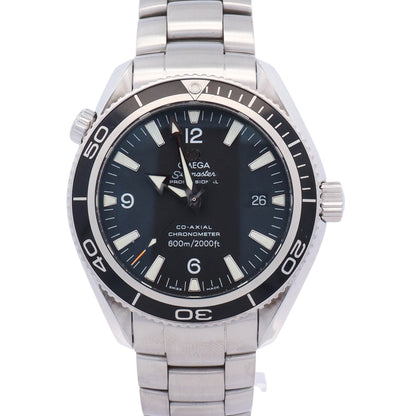 Omega Seamaster Planet Ocean Stainless Steel 42mm Black Stick Dial Watch Ref# 2201.50.00 - Happy Jewelers Fine Jewelry Lifetime Warranty
