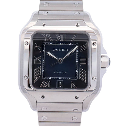 Cartier Santos Stainless Steel 40mm Blue Dial Watch Ref# WSSA0071 - Happy Jewelers Fine Jewelry Lifetime Warranty