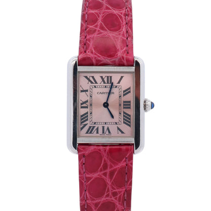 Cartier Tank 31mm Pink Dial Watch Ref# W5200000 - Happy Jewelers Fine Jewelry Lifetime Warranty