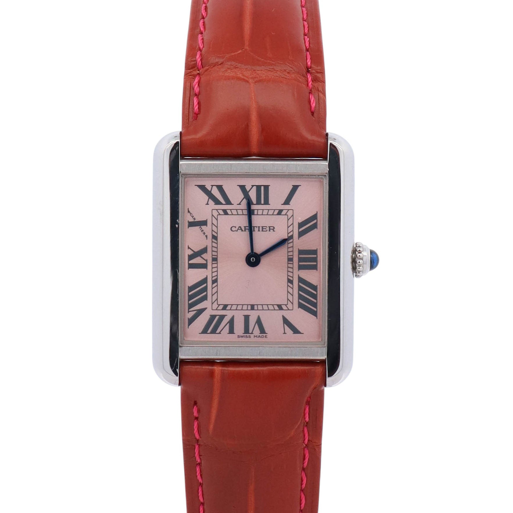 Cartier Tank 31mm Pink Dial Watch Ref# W5200000 - Happy Jewelers Fine Jewelry Lifetime Warranty