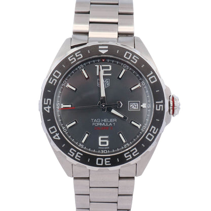Tag Heuer Formula 1 Stainless Steel 43mm Grey Dial Watch Ref# WAZ2011.BA0842 - Happy Jewelers Fine Jewelry Lifetime Warranty