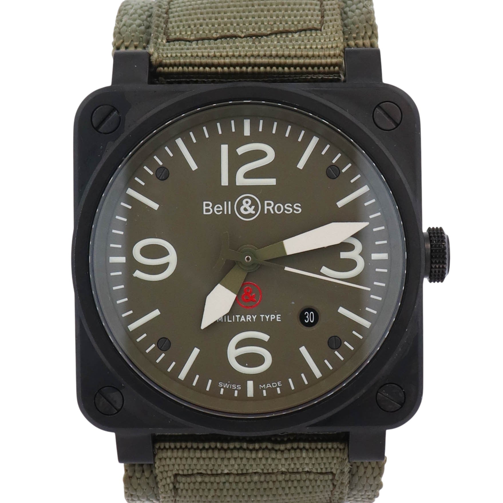 Bell & Ross Military 42mm Kahaki Dial Watch Ref# BR0392-MIL-CE - Happy Jewelers Fine Jewelry Lifetime Warranty