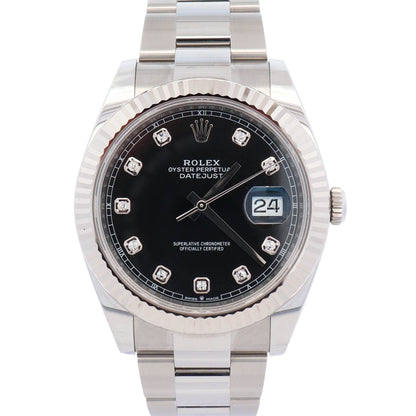 Rolex Datejust 41mm Black Dial Watch Ref# 126334 - Happy Jewelers Fine Jewelry Lifetime Warranty