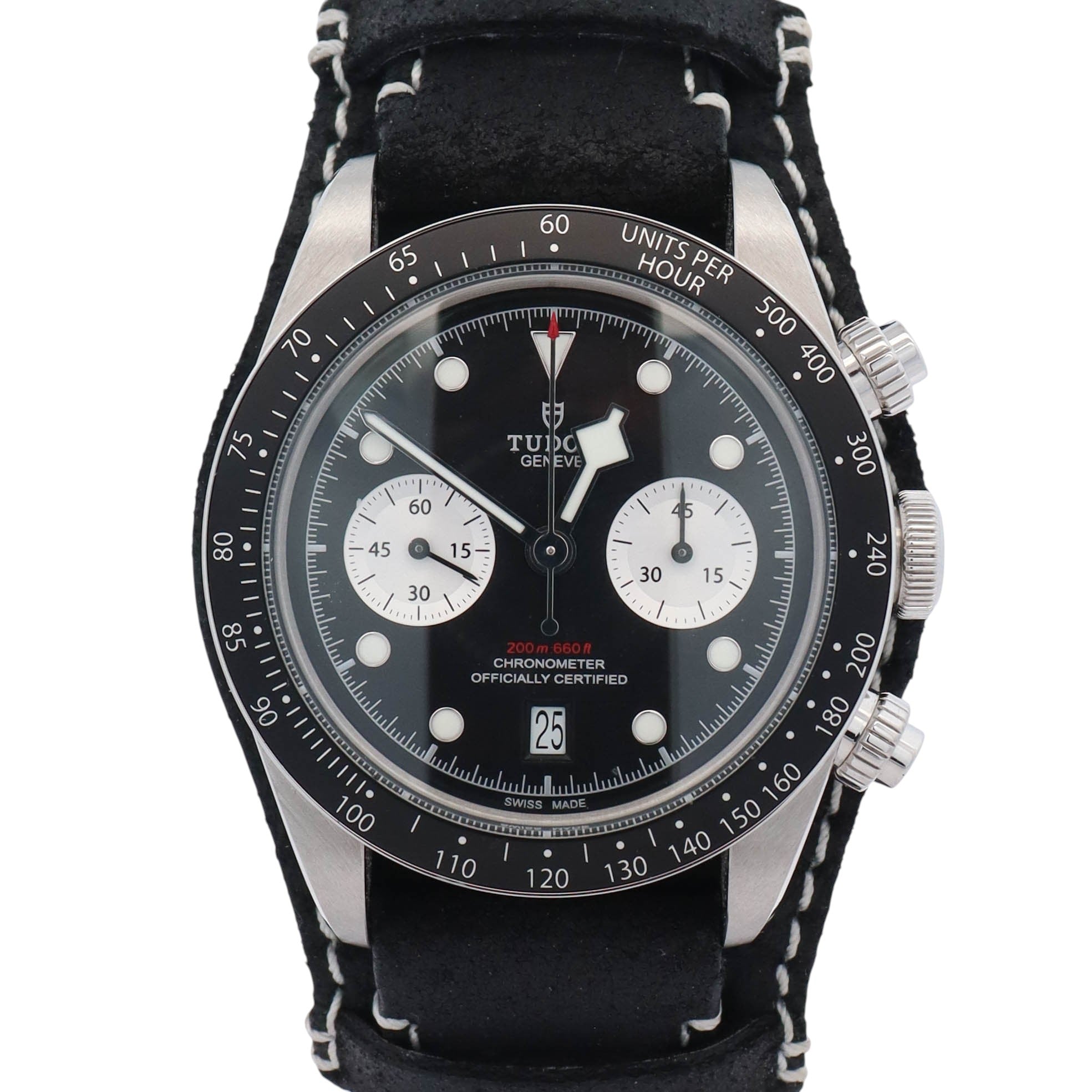 Tudor Black Bay Chrono 41mm Black Chronograph Dial Watch Ref# 79360N - Happy Jewelers Fine Jewelry Lifetime Warranty