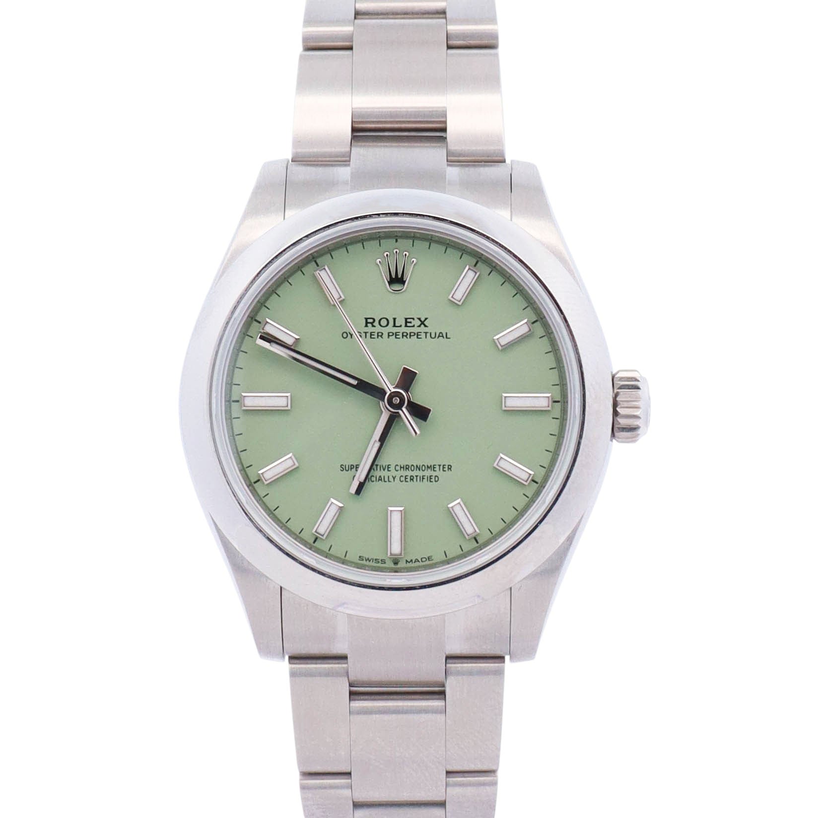 Rolex Oyster Perpetual 31mm Pistachio Dial Watch Ref# 277200