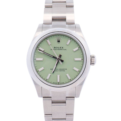 Rolex Oyster Perpetual 31mm Pistachio Dial Watch Ref# 277200 - Happy Jewelers Fine Jewelry Lifetime Warranty