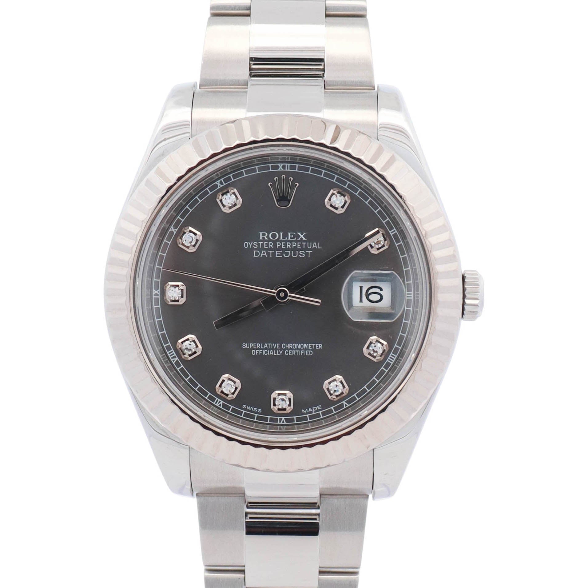 Rolex Datejust 41mm Rhodium Dial Watch Ref# 116334 - Happy Jewelers Fine Jewelry Lifetime Warranty