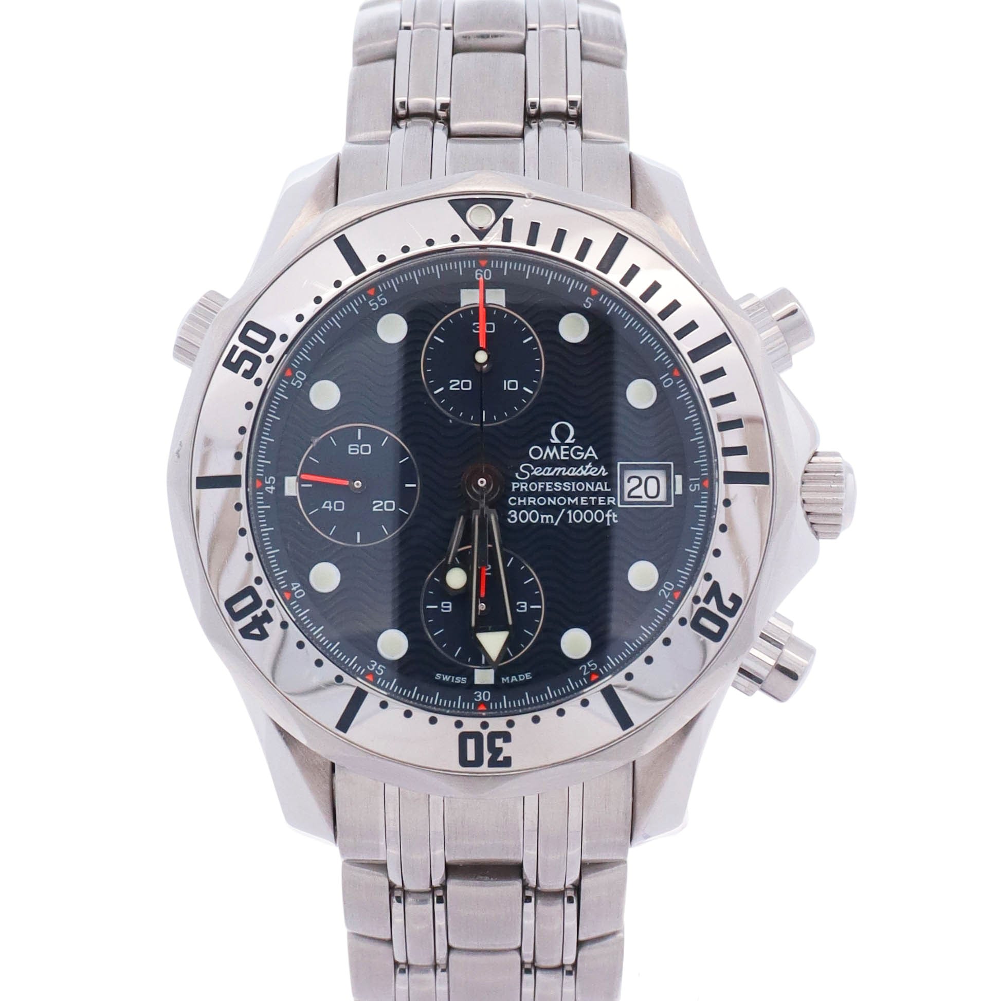 Omega Seamaster 41.5mm Blue Dial Watch Ref# 2598.80.00 - Happy Jewelers Fine Jewelry Lifetime Warranty