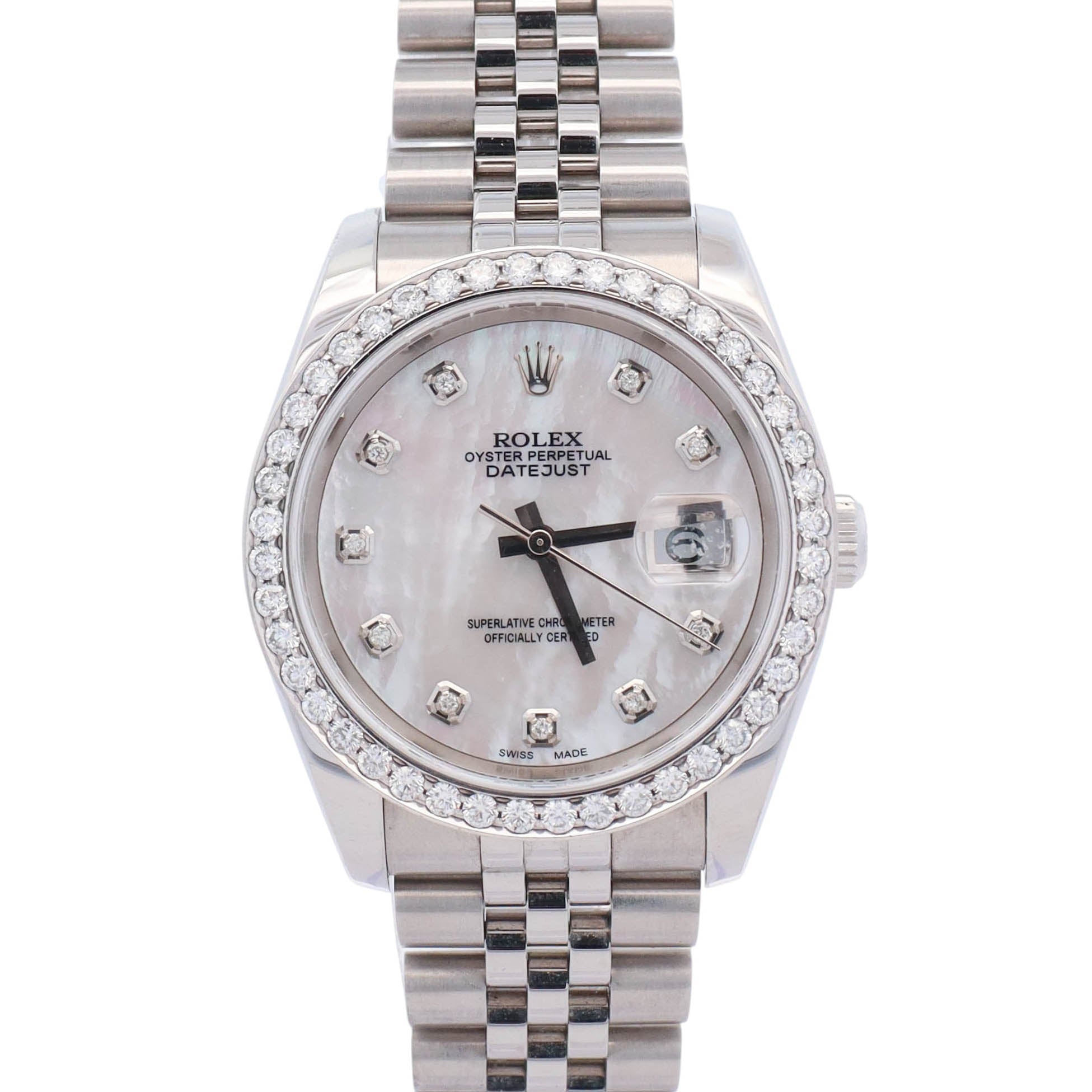 Rolex Datejust 36mm Mother Of Pearl Dial Watch Ref# 116234 - Happy Jewelers Fine Jewelry Lifetime Warranty