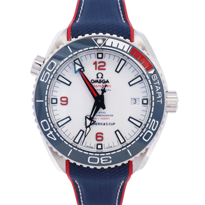 Omega Seamster Planet Ocean 43.5mm White Dial Watch Ref# 215.32.43.21.04.001 - Happy Jewelers Fine Jewelry Lifetime Warranty