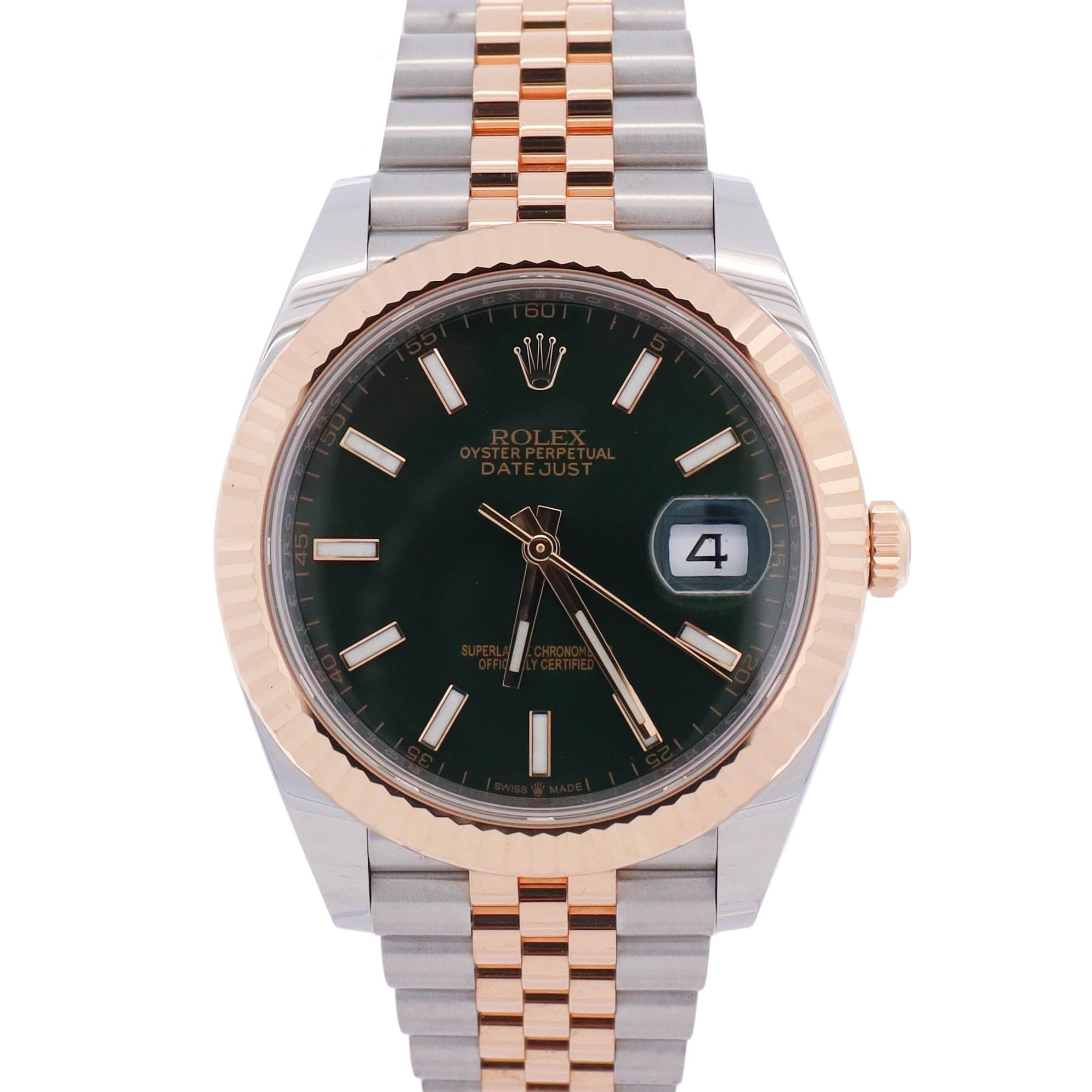 Rolex Datejust 41mm Custom Green Dial Watch Ref# 126333 - Happy Jewelers Fine Jewelry Lifetime Warranty