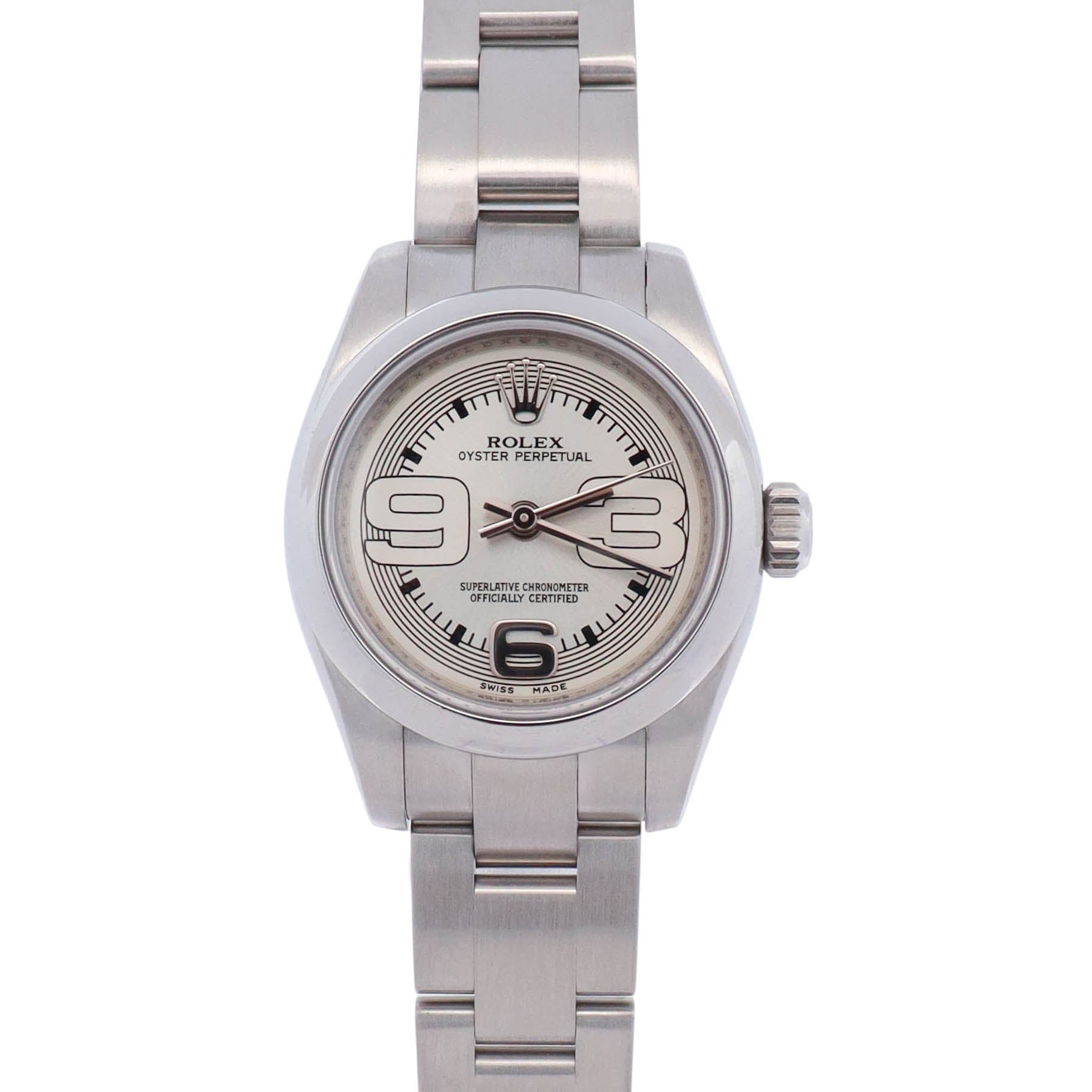 Rolex Oyster Perpetual 26mm Silver Dial Watch Ref# 176200 - Happy Jewelers Fine Jewelry Lifetime Warranty