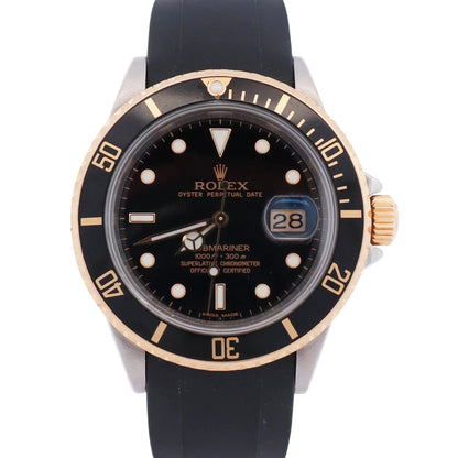 Rolex Submariner 40mm Black Dot Dial Watch Ref# 16803 - Happy Jewelers Fine Jewelry Lifetime Warranty