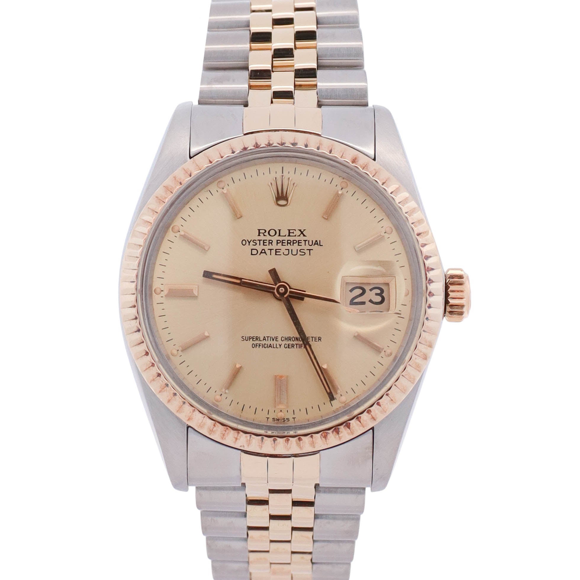 Rolex Datejust 36mm Champagne Dial Watch Ref# 16013 - Happy Jewelers Fine Jewelry Lifetime Warranty