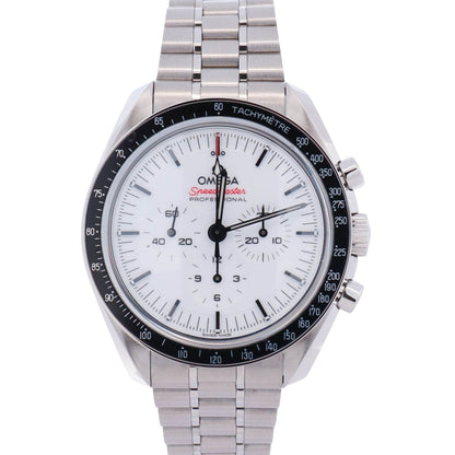 Omega Speedmaster 42mm White Dial Watch Ref# 310.30.42.50.04.001 - Happy Jewelers Fine Jewelry Lifetime Warranty