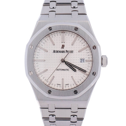 Audemars Piguet Royal Oak 41mm White Dial Watch Ref# 15400ST.OO.1220ST.02 - Happy Jewelers Fine Jewelry Lifetime Warranty