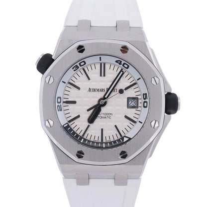 Audemars Piguet Royal Oak Offhsore Diver 42mm White Dial Watch Ref# 15710ST.OO.A010CA.01 - Happy Jewelers Fine Jewelry Lifetime Warranty