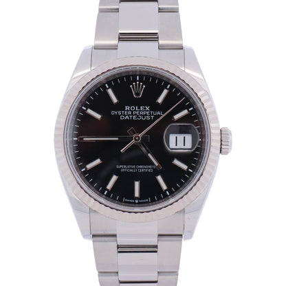 Rolex Datejust 36mm Black Dial Watch Ref# 126234 - Happy Jewelers Fine Jewelry Lifetime Warranty