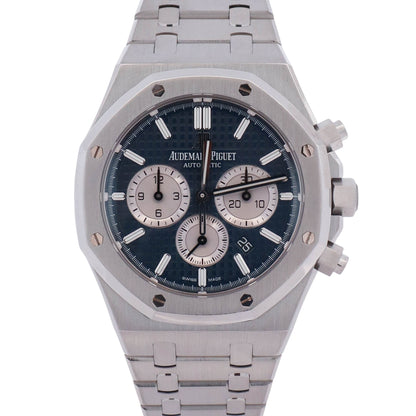 Audemars Piguet Royal Oak 41mm Blue Dial Watch Ref# 26331ST.OO.1220ST.01 - Happy Jewelers Fine Jewelry Lifetime Warranty