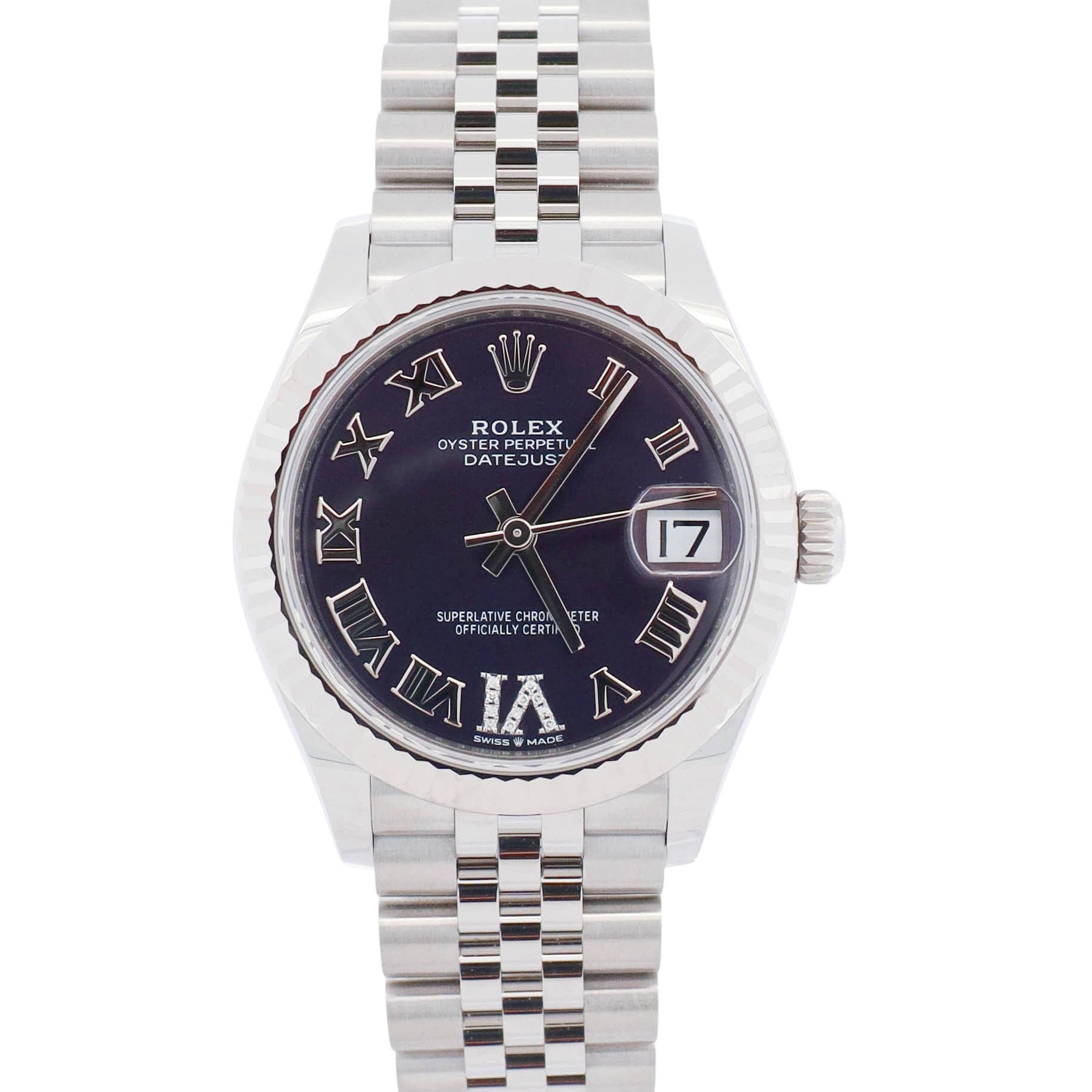Rolex Datejust 31mm Aubergine Dial Watch Ref# 278274