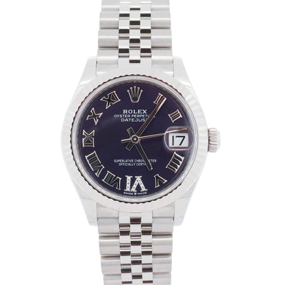 Rolex Datejust 31mm Aubergine Dial Watch Ref# 278274