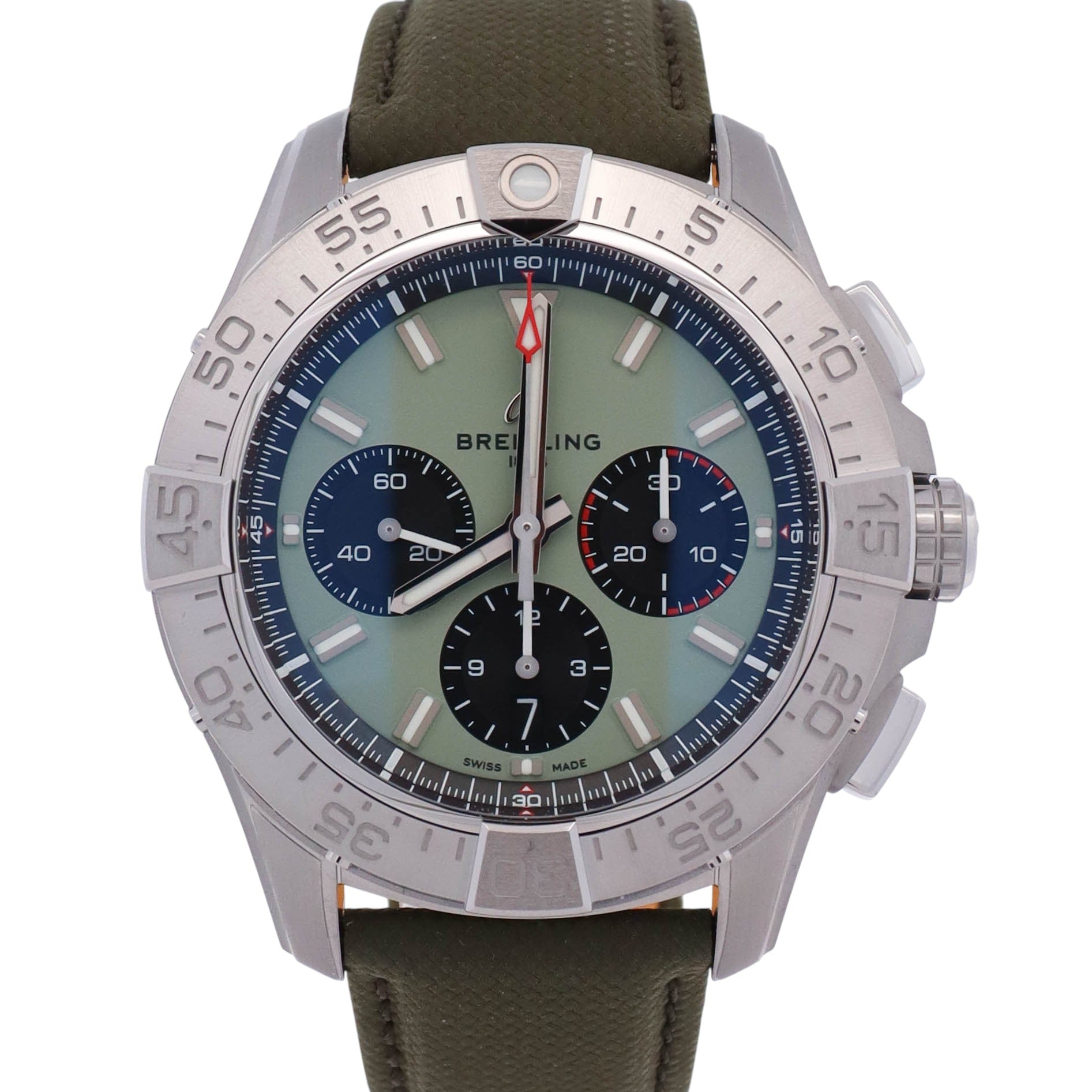 Breitling Avenger B01  44mm Green Dial Watch Ref# AB0147 - Happy Jewelers Fine Jewelry Lifetime Warranty