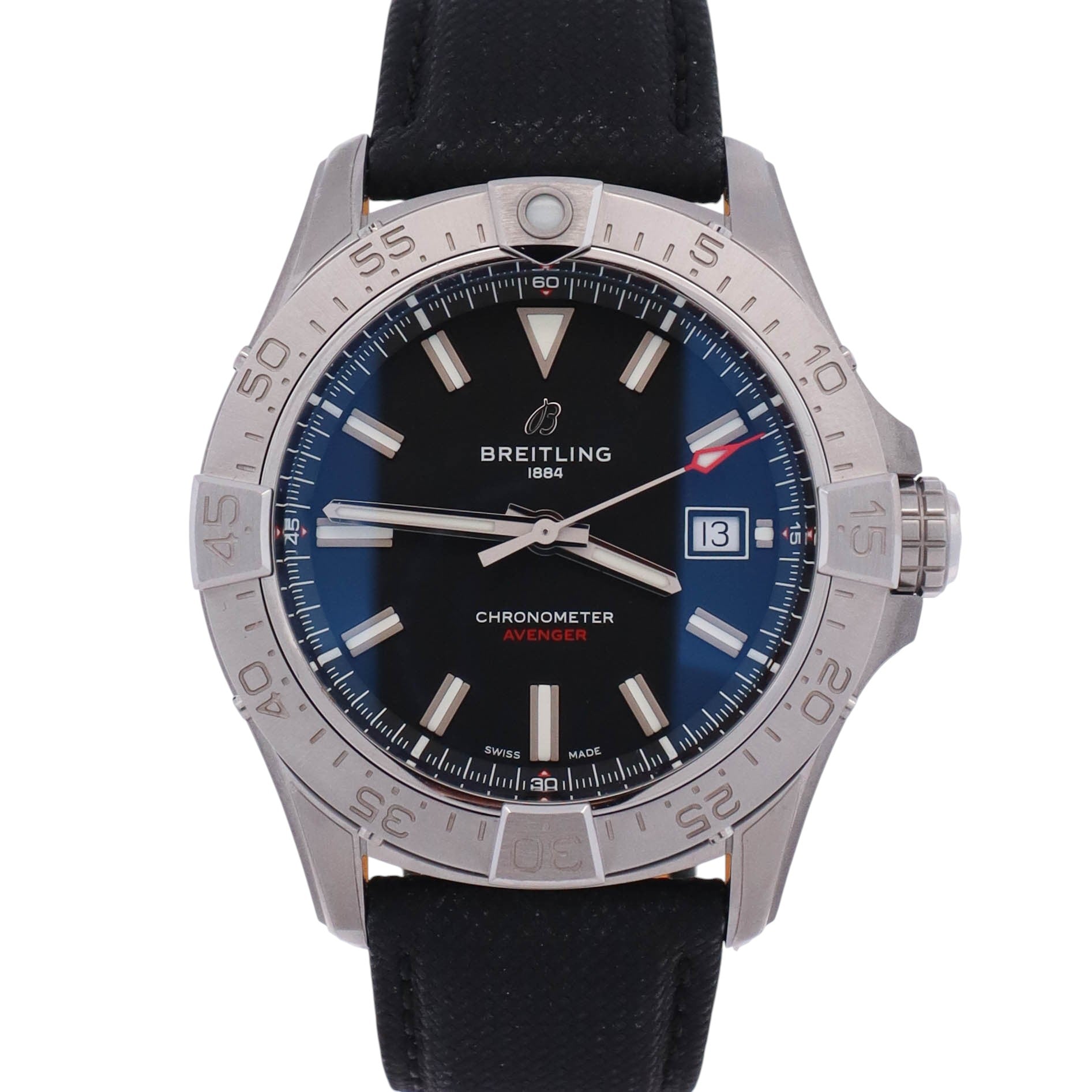 Breitling Avenger 42mm Black Dial Watch Ref# A17328 - Happy Jewelers Fine Jewelry Lifetime Warranty