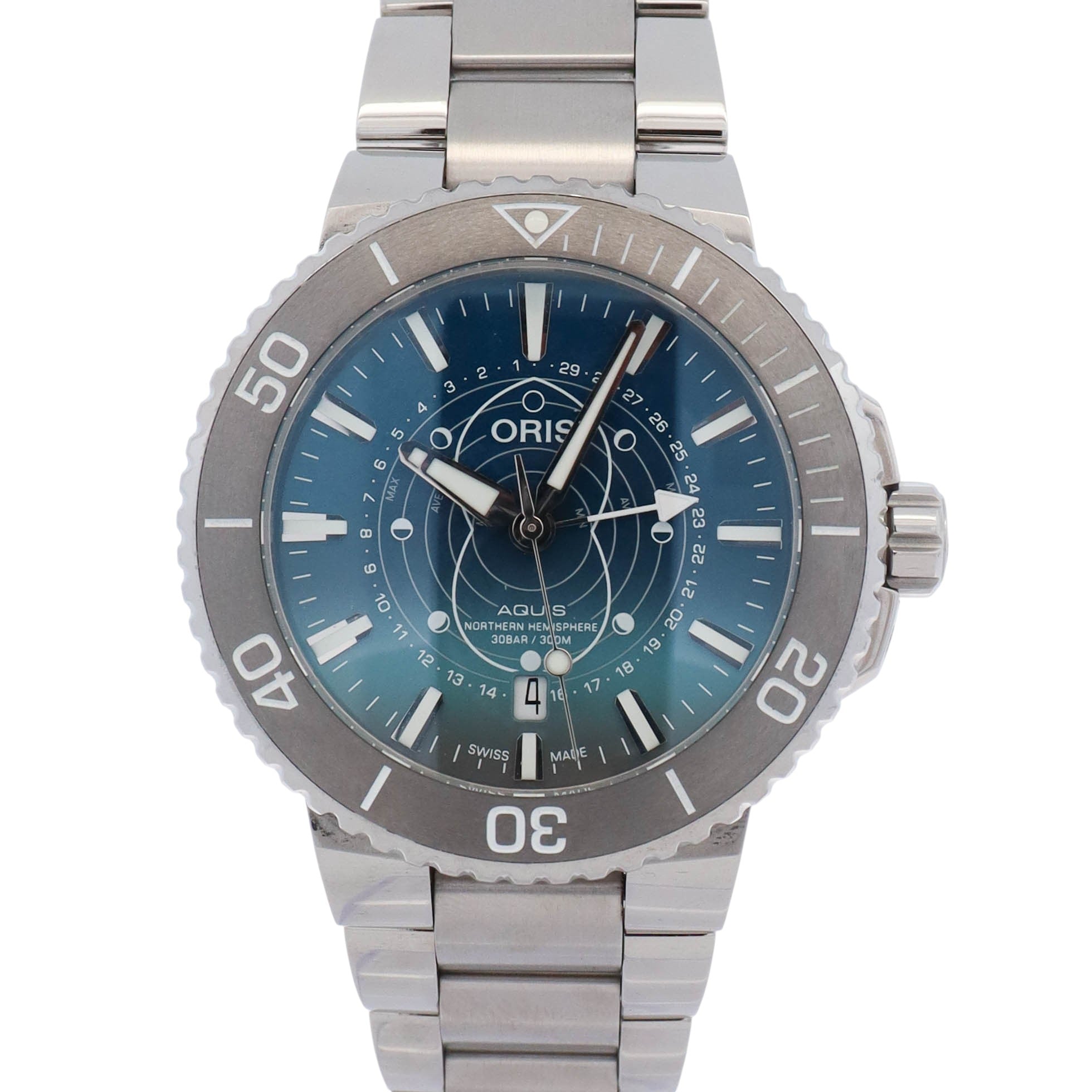 Oris Dat Watt 43.50mm Blue Dial Watch Ref# 01 761 7765 4185 - Happy Jewelers Fine Jewelry Lifetime Warranty