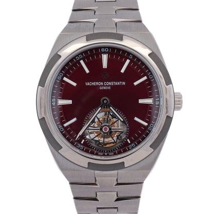 Vacheron Constantin Overseas Tourbillon 42mm Red Dial Watch Ref# 6000V/210T-H179 - Happy Jewelers Fine Jewelry Lifetime Warranty