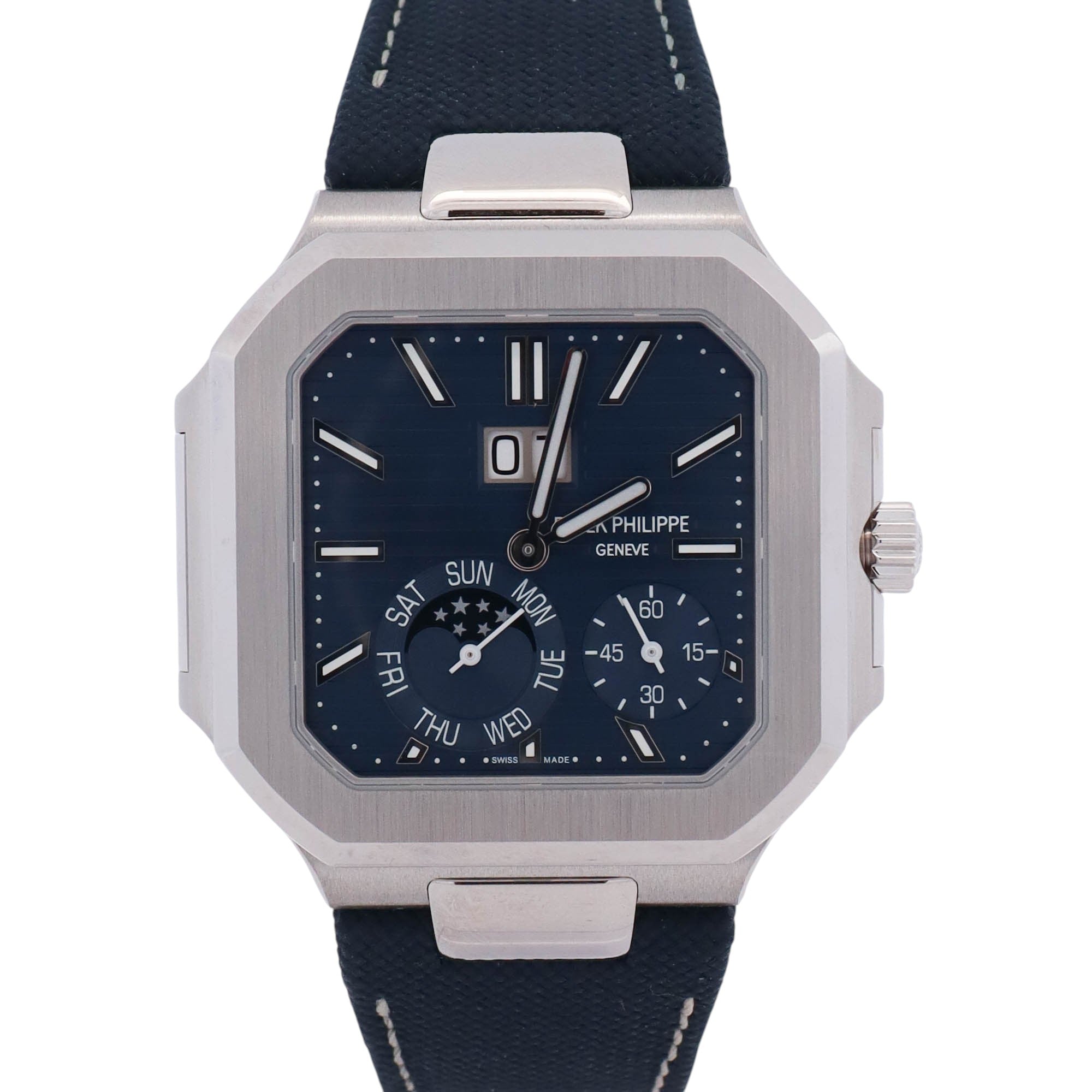Patek Philippe Cubitus 45mm Blue Dial Watch Ref# 5822P-001 - Happy Jewelers Fine Jewelry Lifetime Warranty