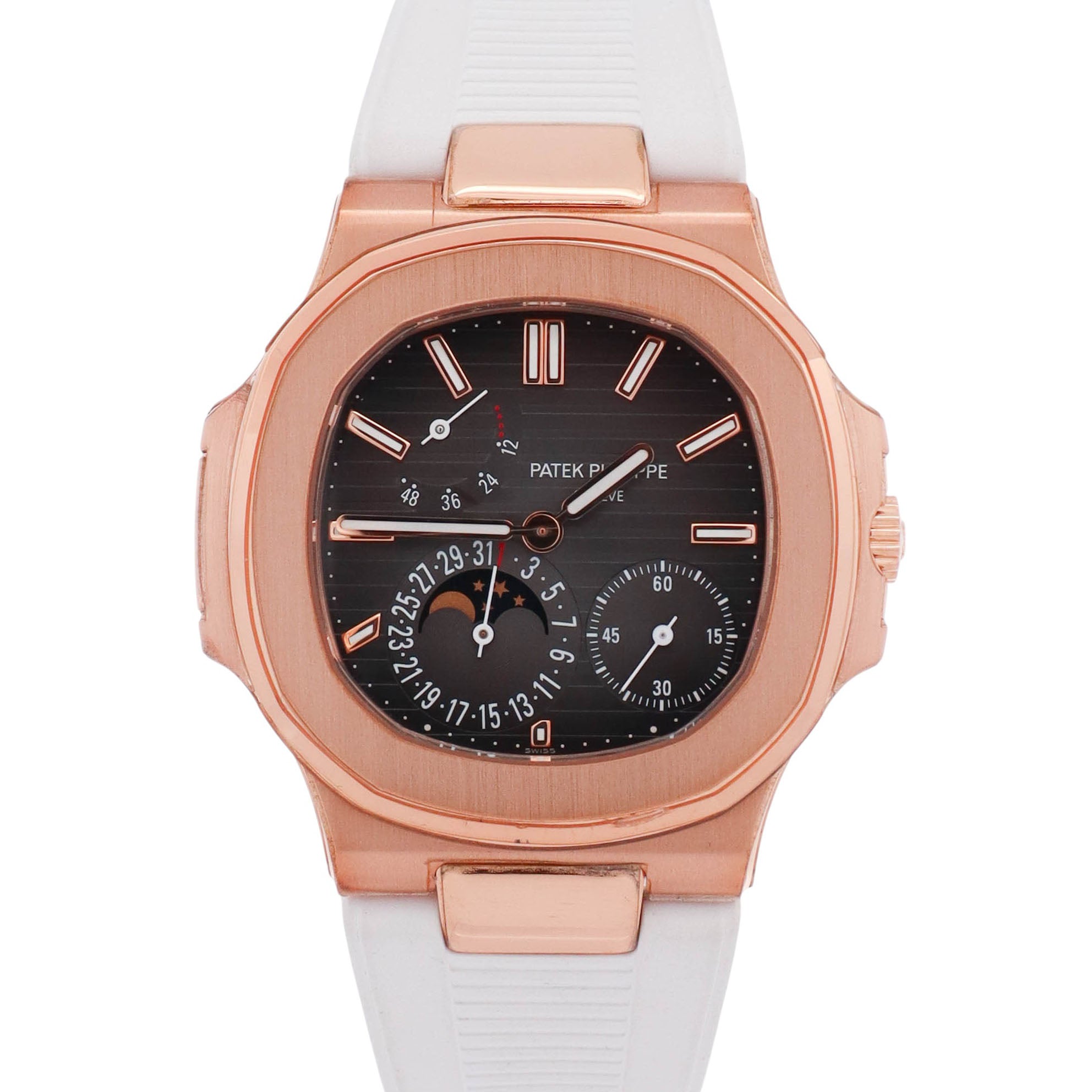 Patek Philippe Nautilus 40mm Grey Dial Watch Ref # 5712R-001 - Happy Jewelers Fine Jewelry Lifetime Warranty