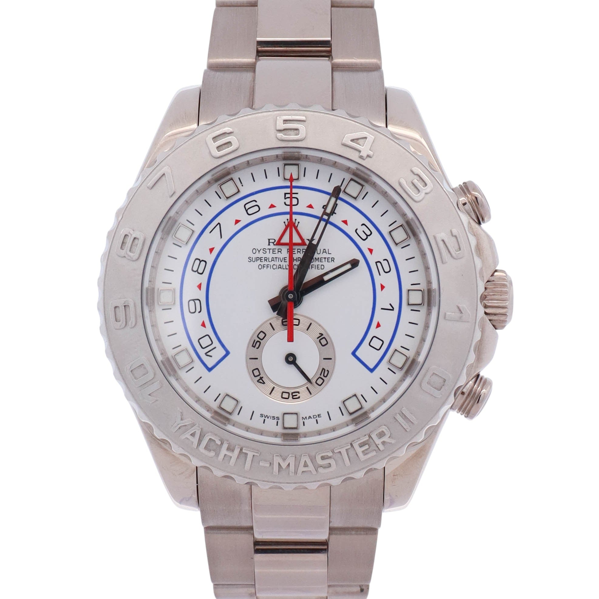Rolex Yachtmaster II 44mm White Dial Watch Ref# 116689 - Happy Jewelers Fine Jewelry Lifetime Warranty