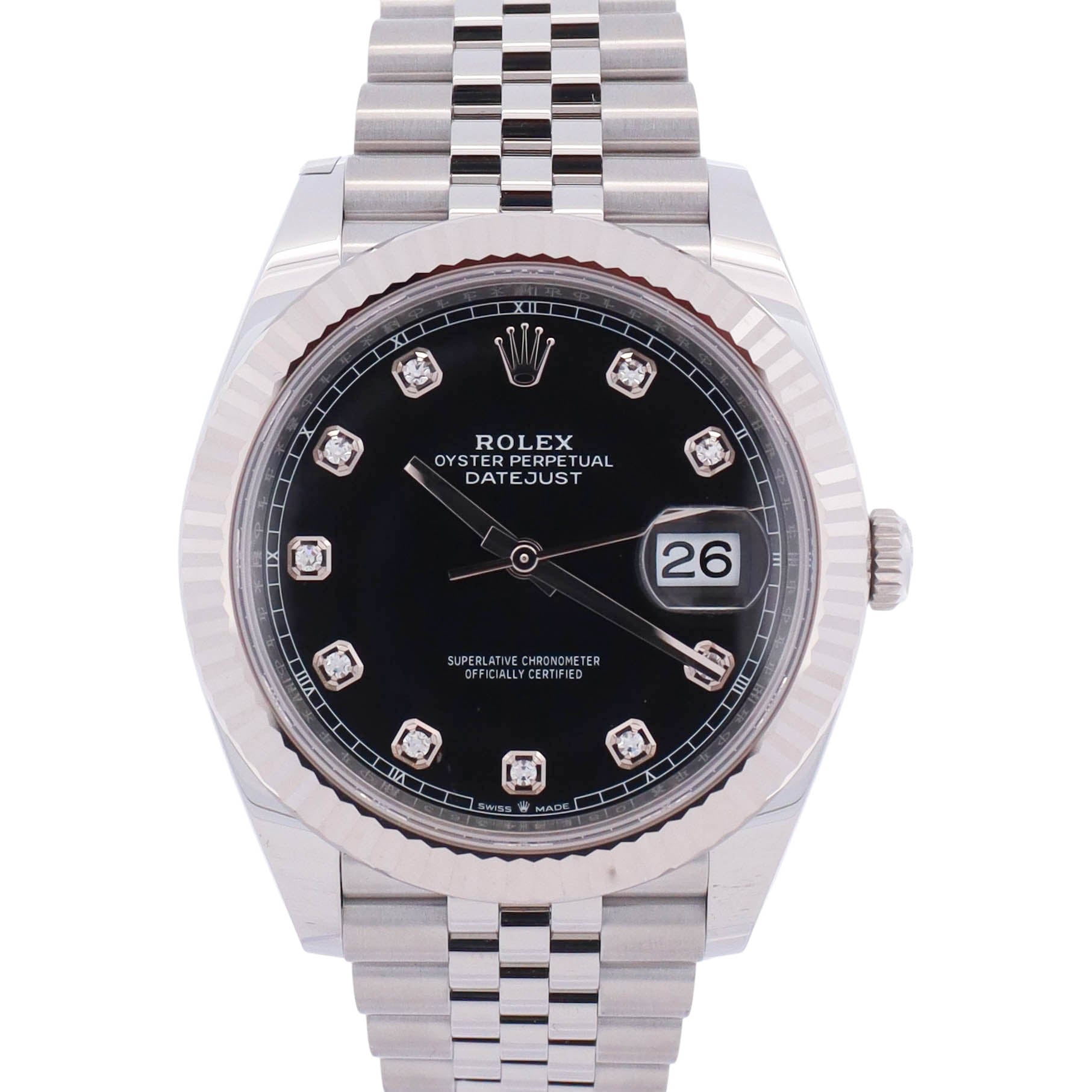 Rolex Datejust 41mm Black Dial Watch Ref# 126334
