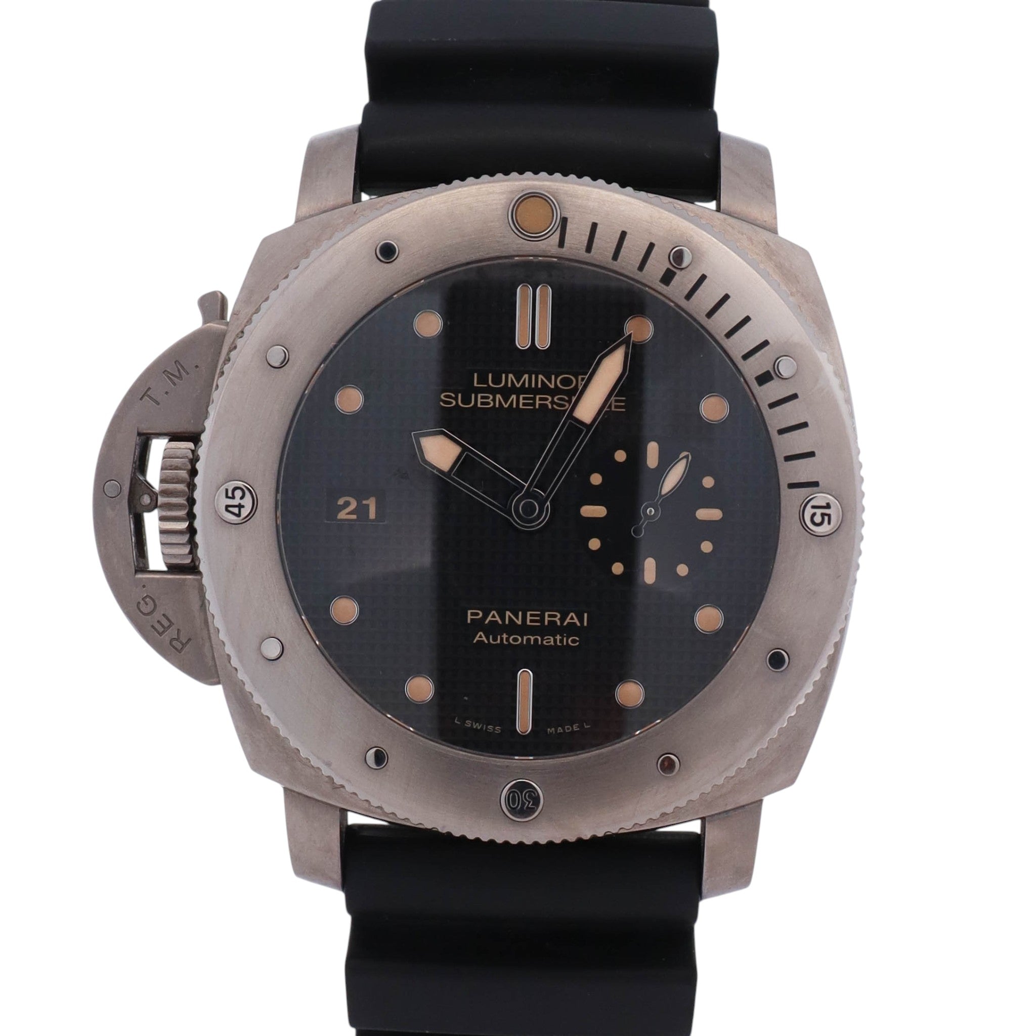 Panerai Luminor 44mm Black Dial Watch Ref# PAM00569
