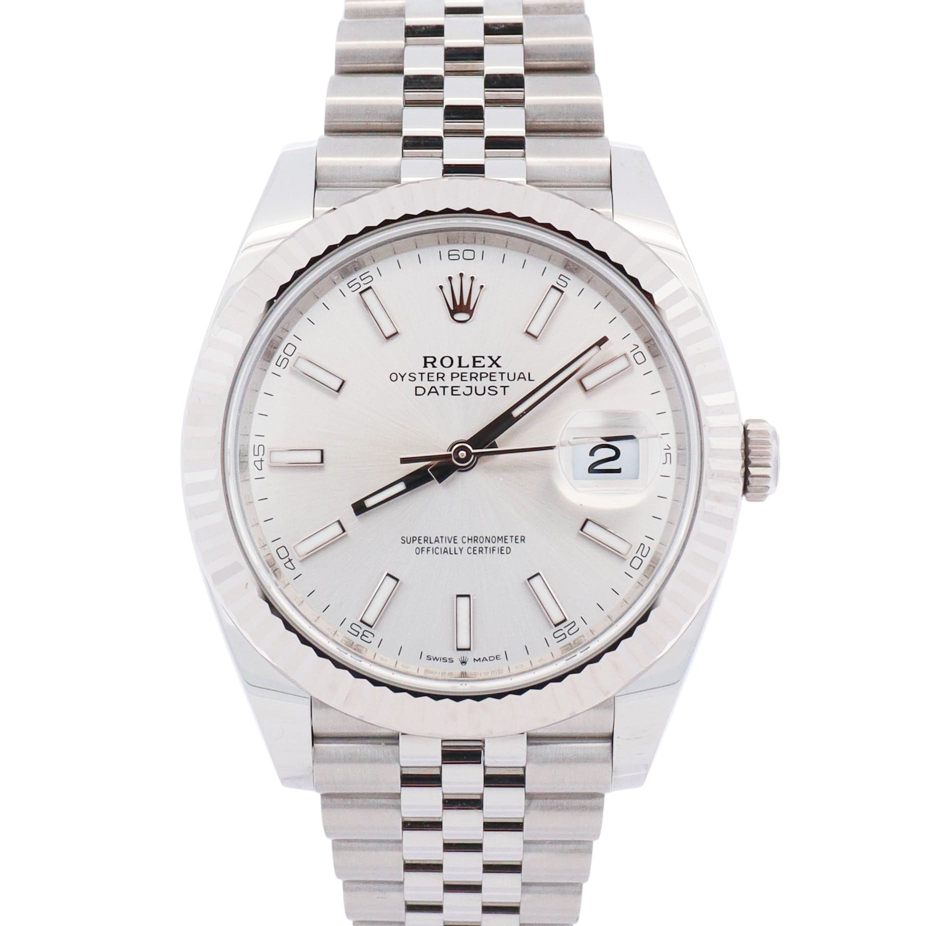 Rolex Datejust 41mm Silver Dial Watch Ref# 126334